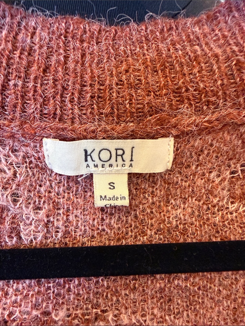 Kori Dusty Rose Floral V-Neck Sweater - Picture 2 of 3